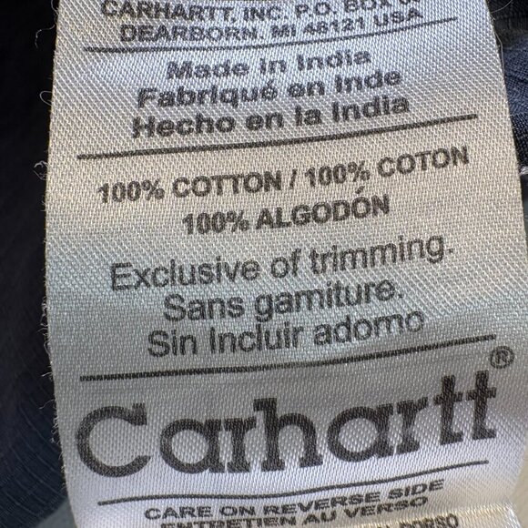 Carhartt Ripstop Utility Work Shirt Faded Blue Men's 2XL - Picture 5 of 8